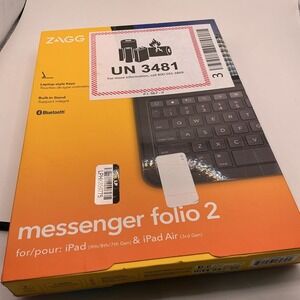 Zagg Messenger Folio 2 for iPad Air 3 & iPad Bluetooth 7th and 8th Gen Gray